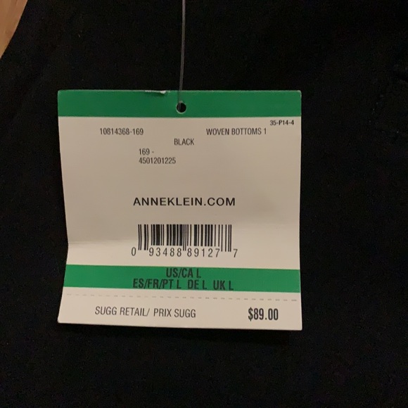 Black Anne Klein Slim Ankle pants - Picture 3 of 6